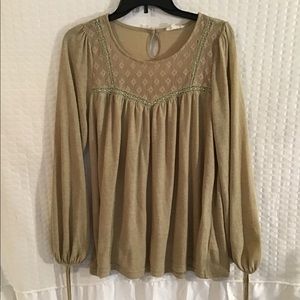 Easel Oatmeal Color Babydoll Sweater